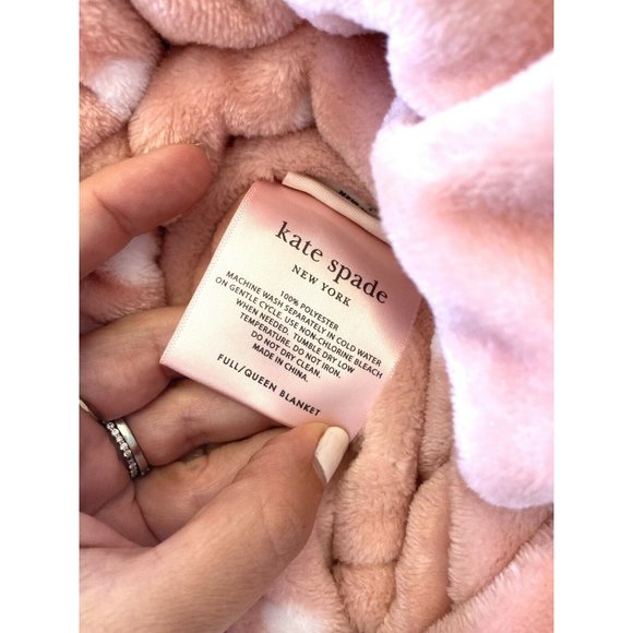 New Kate Spade Oversized Full Queen Fleece Blanket - Picture 5 of 6